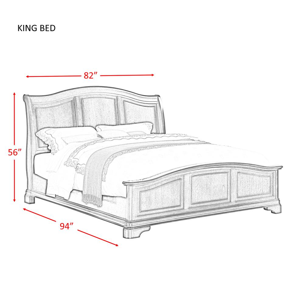 Conley Cherry King Panel 6PC Bedroom Set. Picture 24