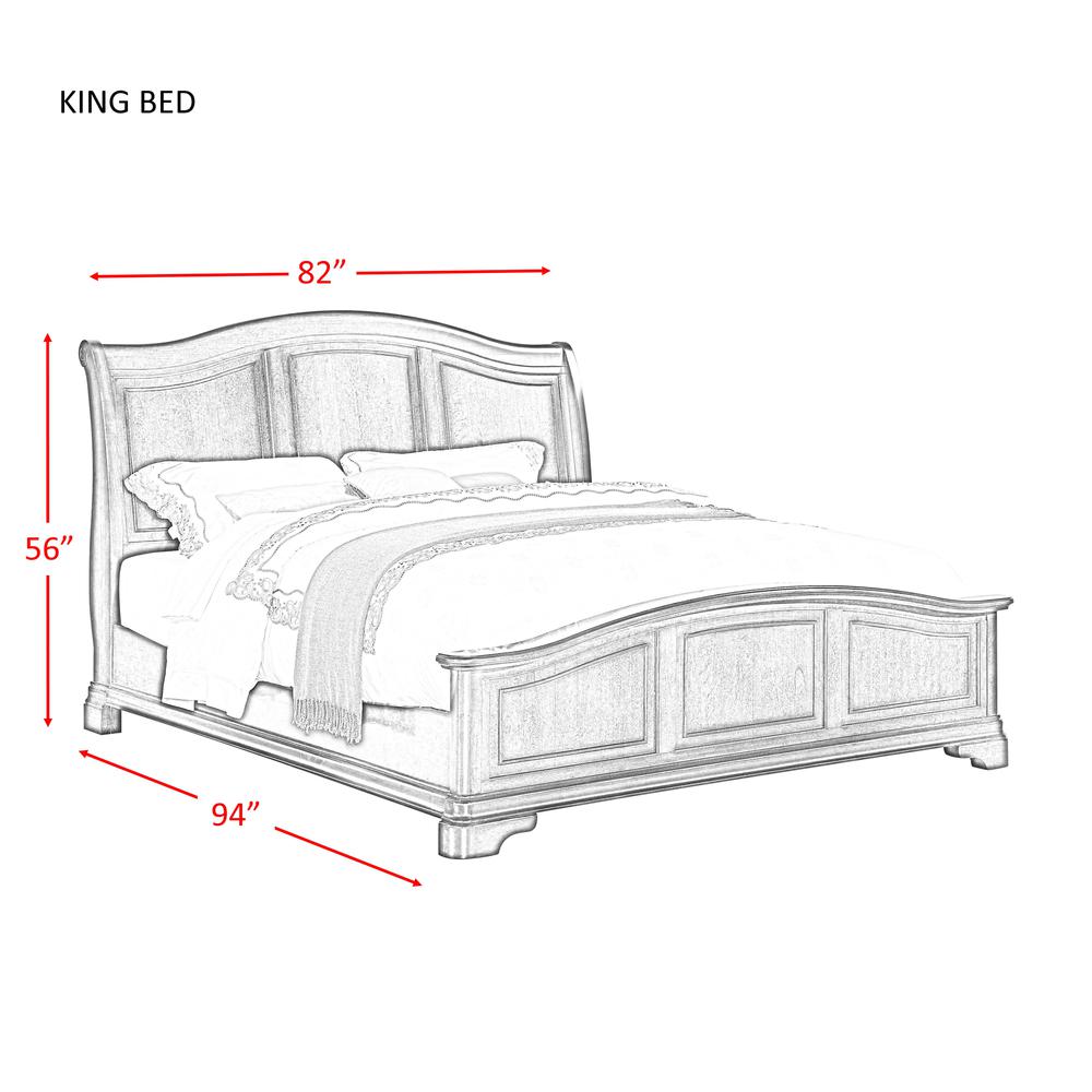 Conley Cherry Queen Panel 4PC Bedroom Set. Picture 19