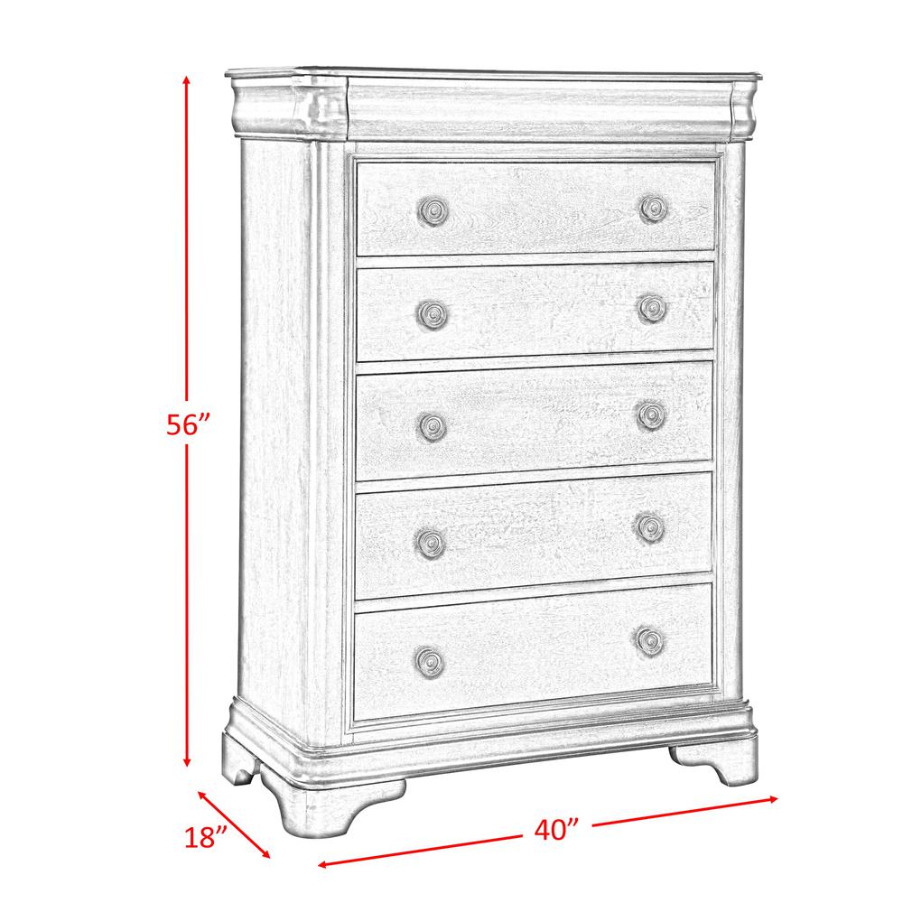 Conley Cherry Queen Panel 5PC Bedroom Set. Picture 15
