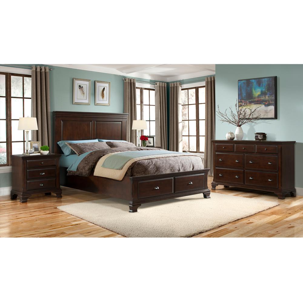 Brinley Cherry Dresser & Mirror Set. Picture 7