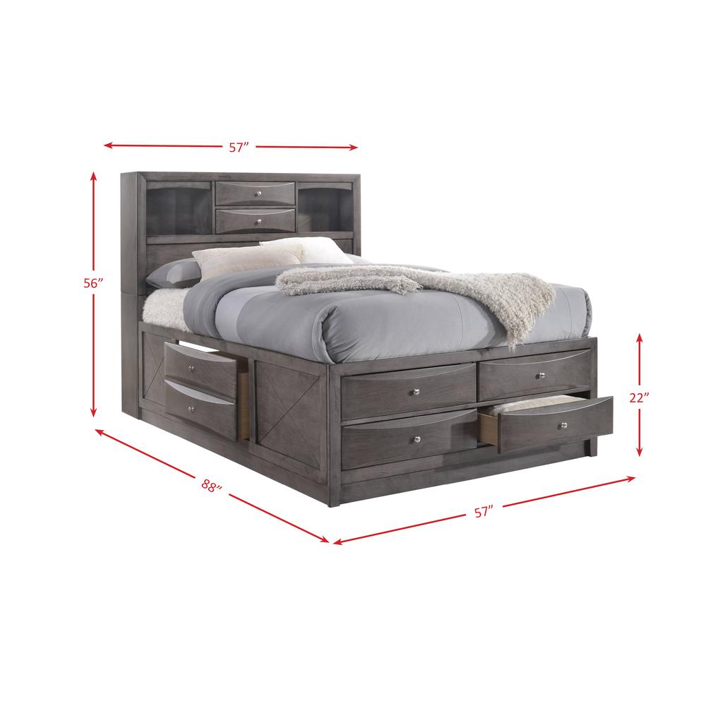 Madison Full Storage 6PC Bedroom Set. Picture 3