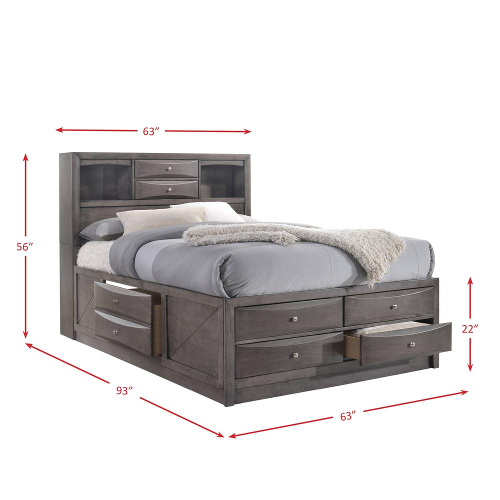 Madison Queen Storage 4PC Bedroom Set. Picture 11