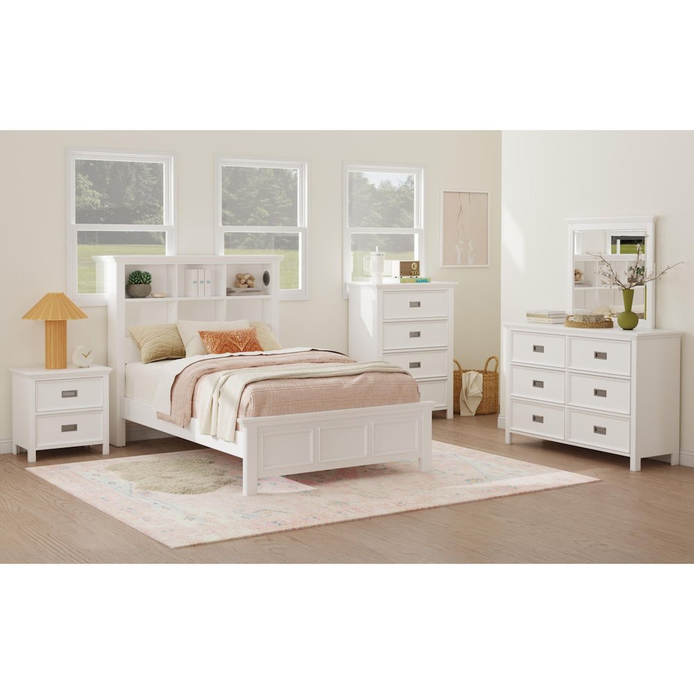 Hampton Kids Full Bookcase Bed in White. Picture 7