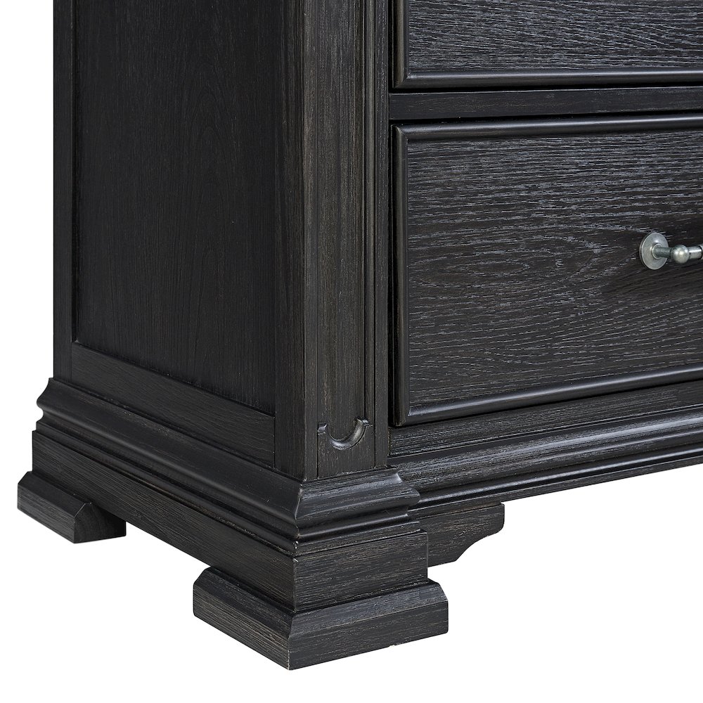 Paterson 1 Door and 7-Drawer Chest in Black. Picture 7