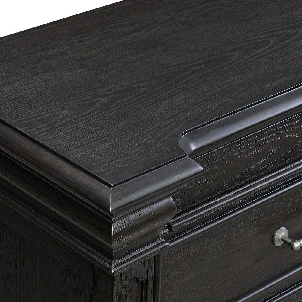 Paterson 1 Door and 7-Drawer Chest in Black. Picture 5