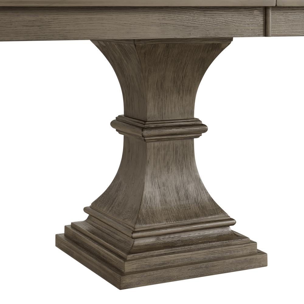 Royale  Rectangular Dining Table with 18" Leaf in Grey. Picture 6