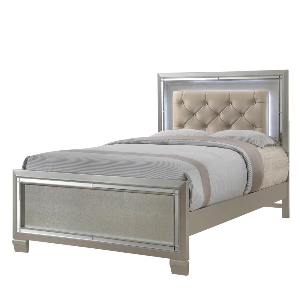 Glamour Youth Full Platform 4PC Bedroom Set. Picture 5