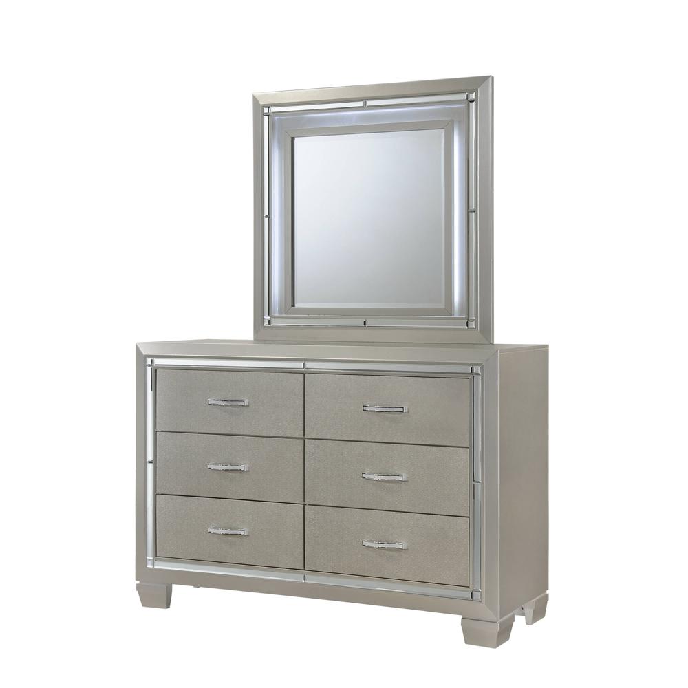Glamour Youth Full Platform w/ Trundle 6PC Bedroom Set. Picture 9