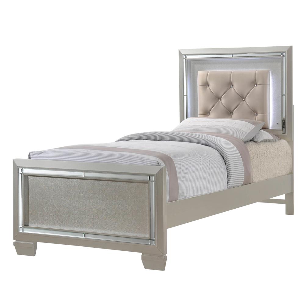 Glamour Youth Twin Platform 5PC Bedroom Set. Picture 7