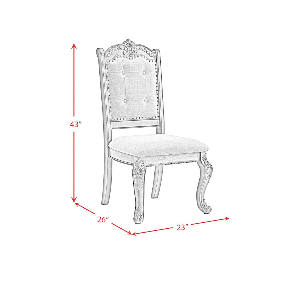 Denali Dining Side Chair with Beige Fabric in Walnut (2 Per Carton). Picture 6