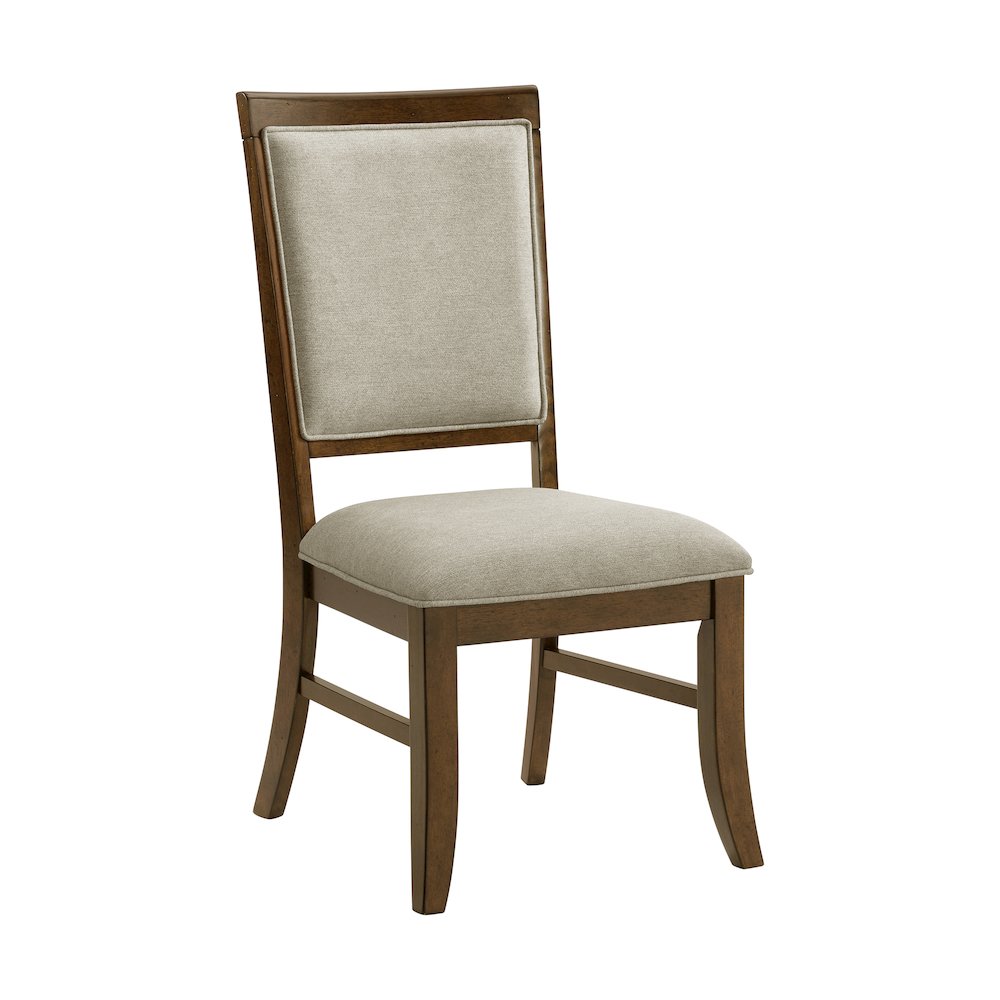 Stark Dining Side Chair with Grey Fabric in Cherry (2 Per Carton). Picture 1