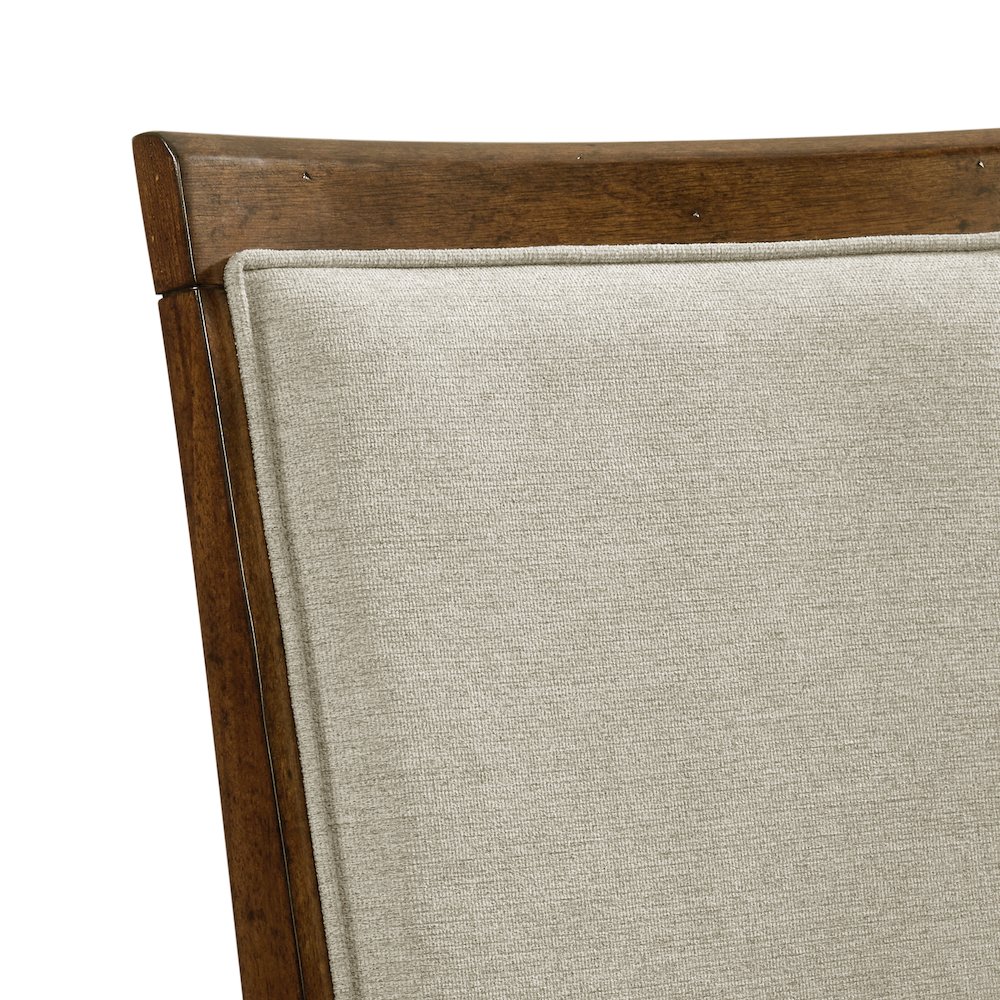 Stark Dining Side Chair with Grey Fabric in Cherry (2 Per Carton). Picture 5