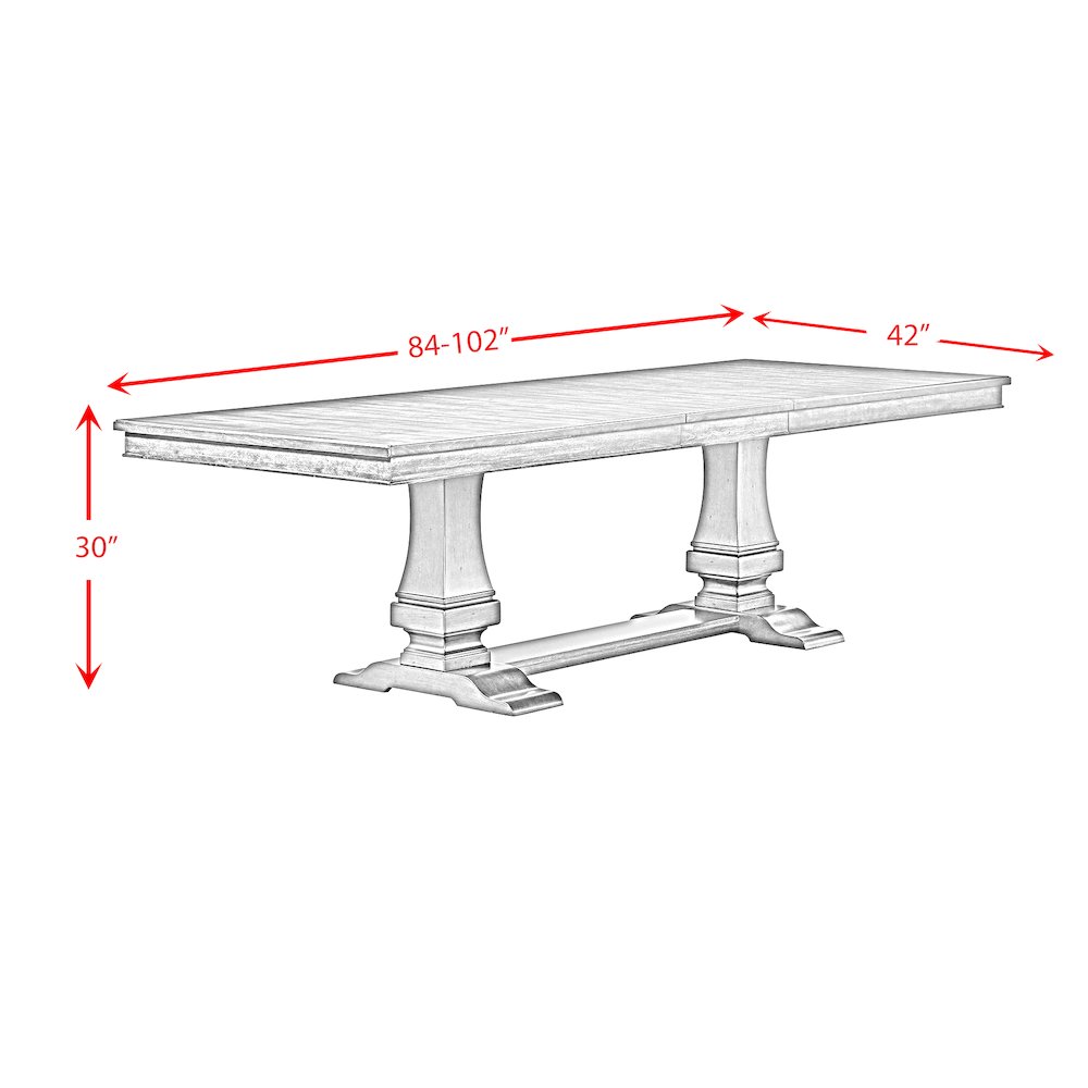 Stark Dining Table with with 18" Leaf in Cherry. Picture 9