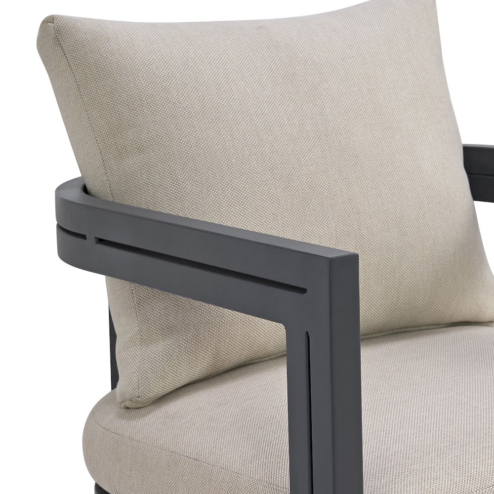 Playa Dining Chair - Dark Grey and Olefin Beige (2 Per Carton). Picture 5