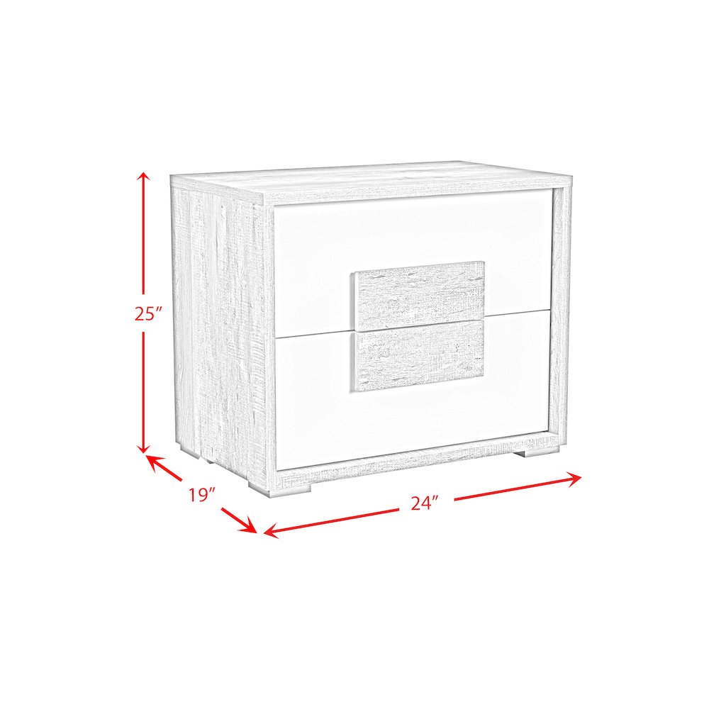 San Matteo Queen 3PC Bedroom Set with LED in Dual Tone. Picture 14