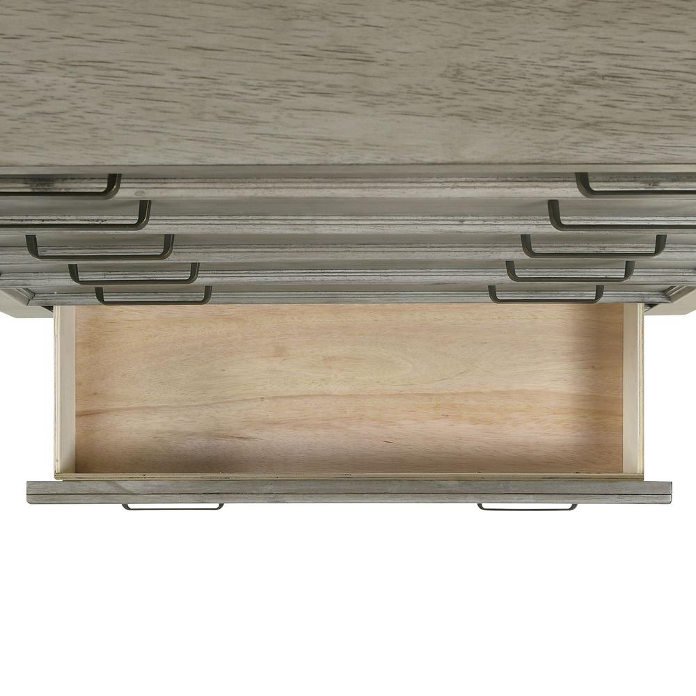 Damen Queen Storage 5PC Bedroom Set in Drift Grey. Picture 15