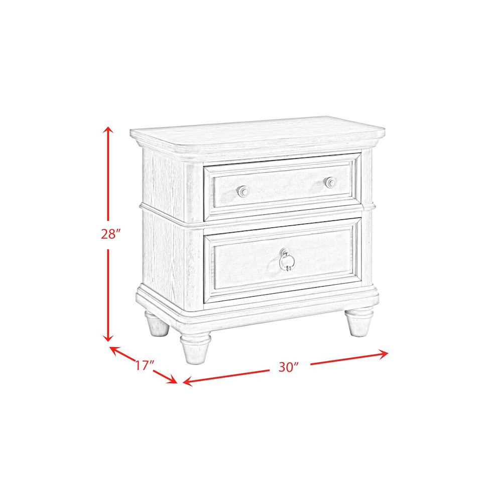 Emiko King Panel 5PC Bedroom Set with Door Chest in Light Grey. Picture 24
