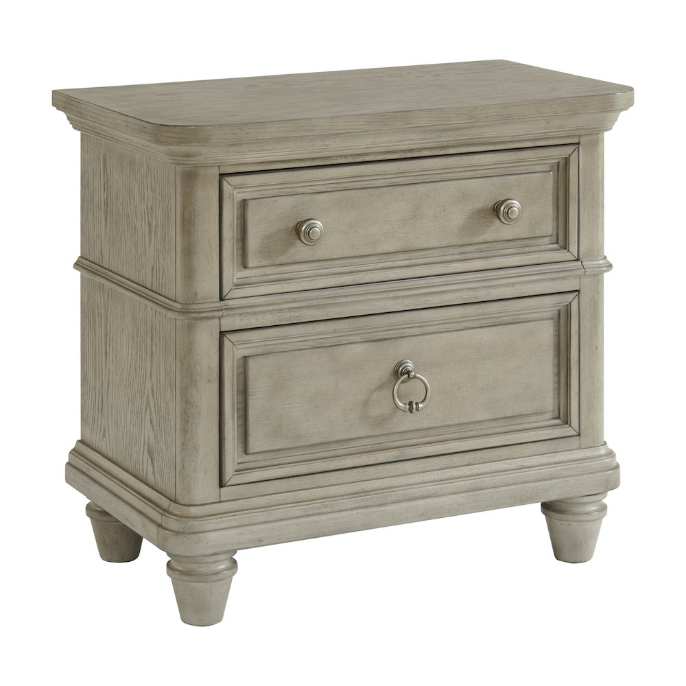 Emiko King Panel 5PC Bedroom Set with Door Chest in Light Grey. Picture 5