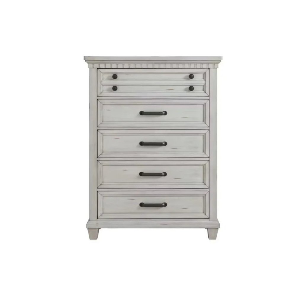 Windom 5-Drawer Chest in Antique White. Picture 2