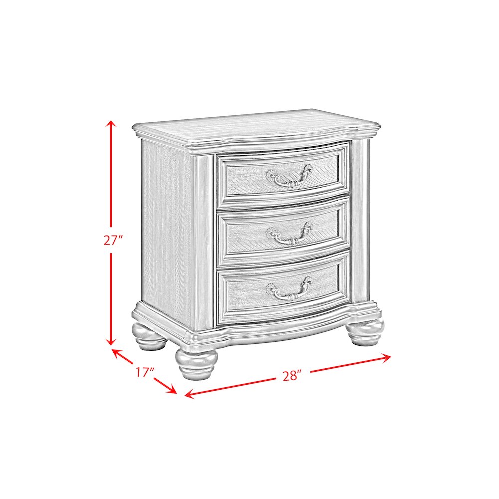 Brunswick 2-Drawer Nightstand with USB in Mahogany. Picture 9