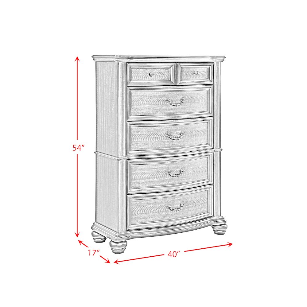 Brunswick 5-Drawer Chest in Mahogany. Picture 12