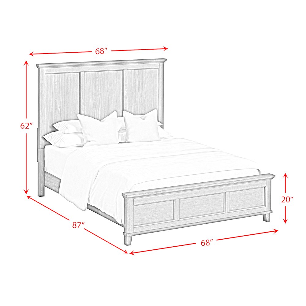 Canterbury Queen Panel Bed in Ivory. Picture 7