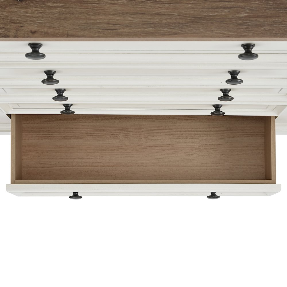 Ulysses Youth 5-Drawer Chest in Brown and White. Picture 7