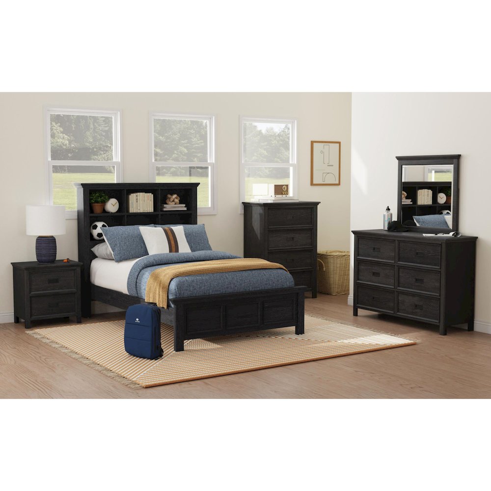 Hampton Kids 6-Drawer Dresser in Charcoal. Picture 6
