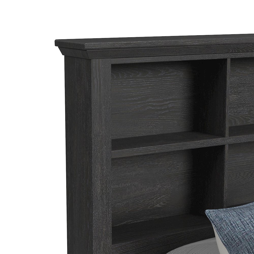 Hampton Kids Full Bookcase Bed in Charcoal. Picture 4