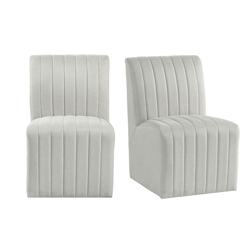 Rizzo Dining Side Chair in Beige Linen (2 Per Carton). Picture 1
