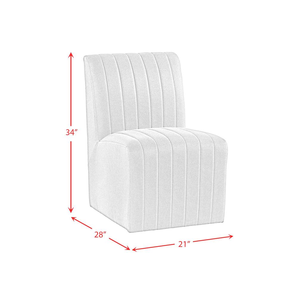 Rizzo Dining Side Chair in Beige Linen (2 Per Carton). Picture 4