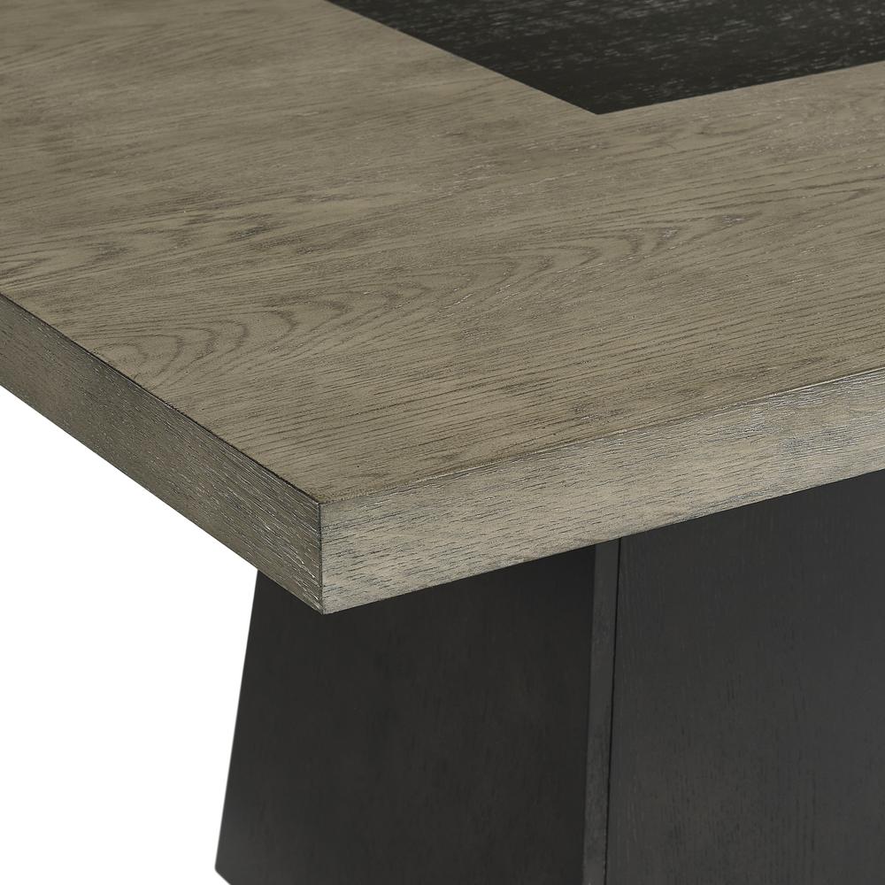 Rizzo Square Dining Table in Grey and Dark Espresso. Picture 4
