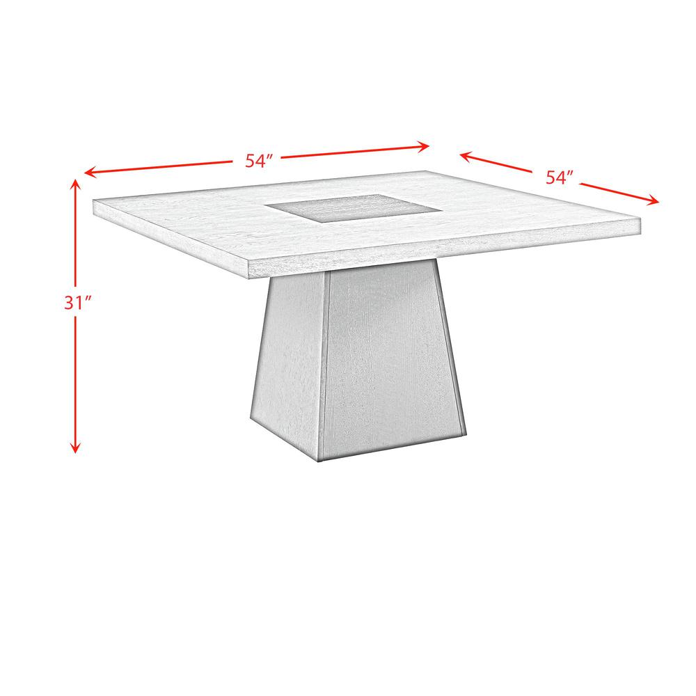 Rizzo Square Dining Table in Grey and Dark Espresso. Picture 3