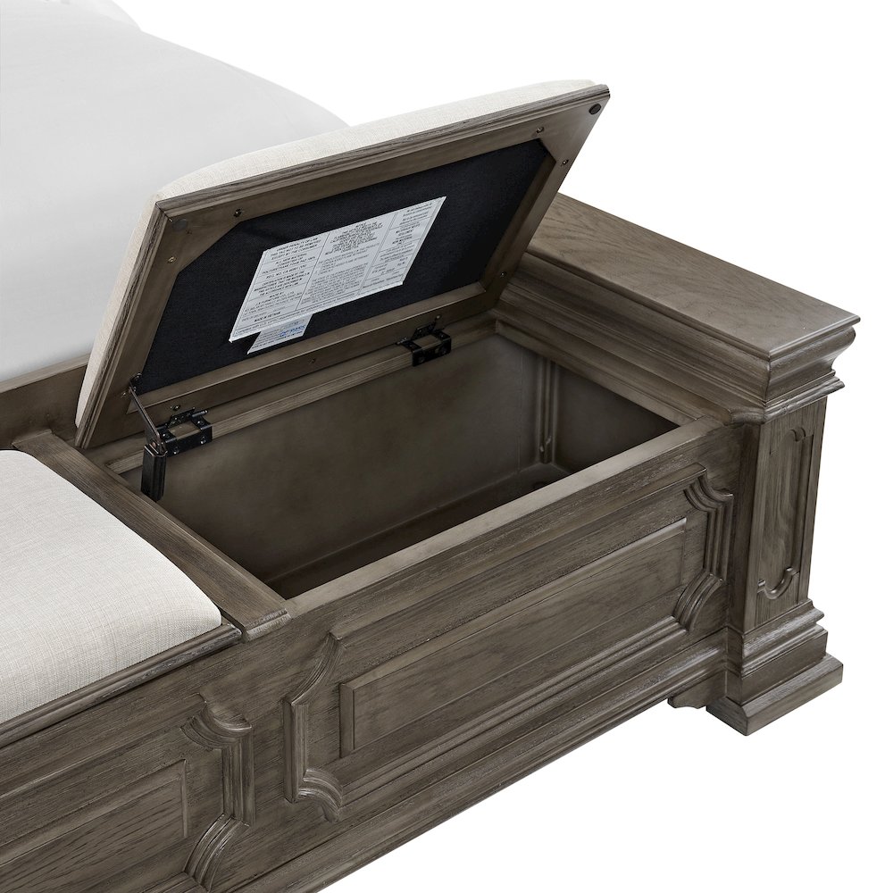 Paterson  Queen Storage Bed in Grey. Picture 7
