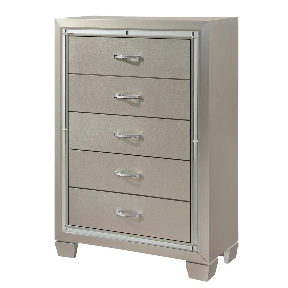 Glamour Youth Full Platform 5PC Bedroom Set. Picture 25