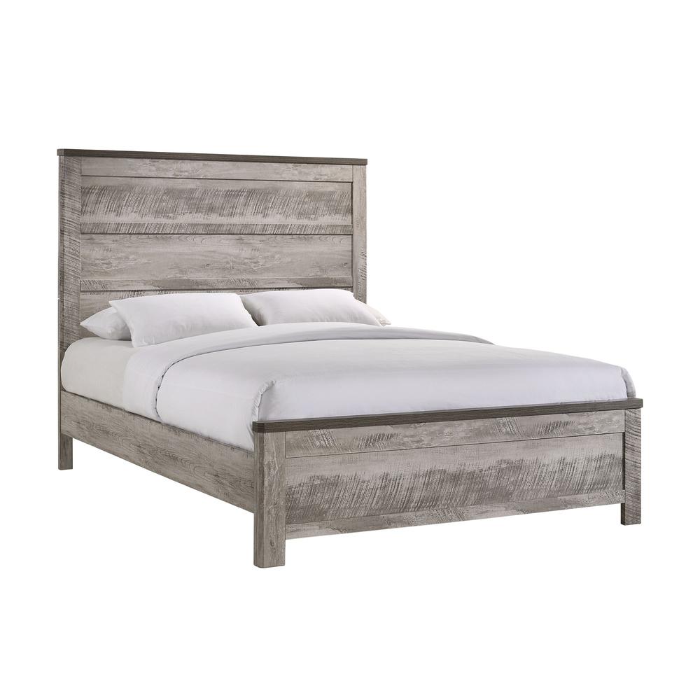 Adam Full Panel 5PC Bedroom Set in Gray. Picture 3