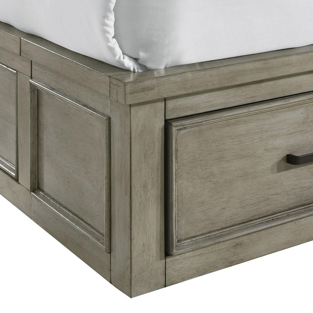 Damen Queen Storage Bed in Drift Grey. Picture 7