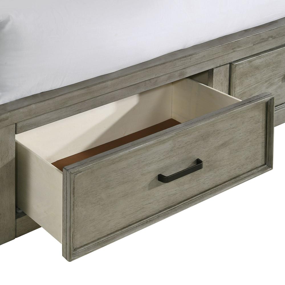 Damen Queen Storage Bed in Drift Grey. Picture 8