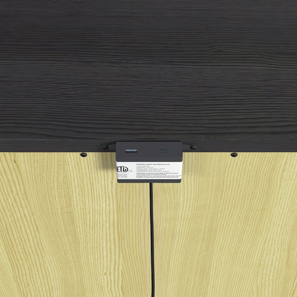 Tobias Full 3PC Bedroom Set with LED in Black. Picture 11
