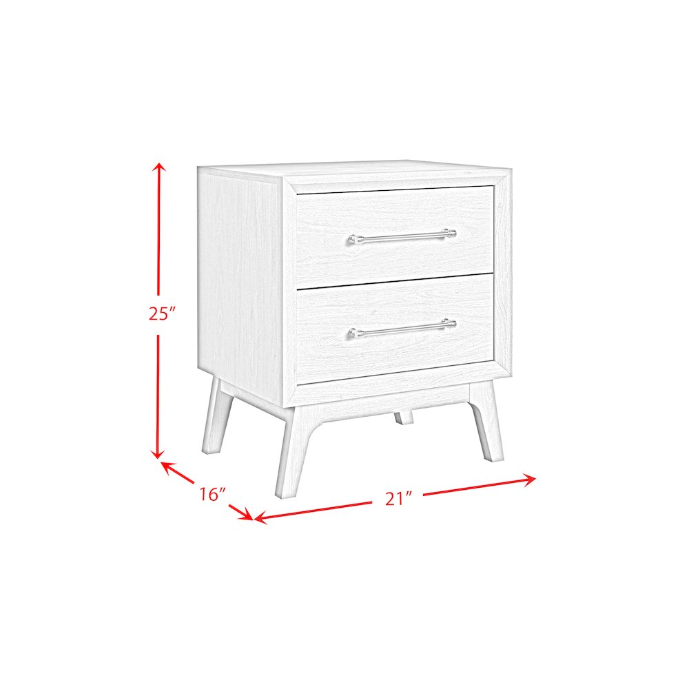 Clare 2-Drawer Nightstand in Almond. Picture 7