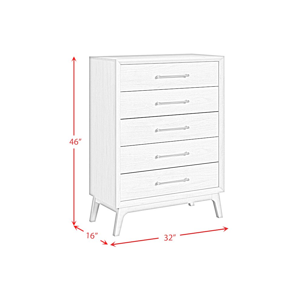 Clare 5-Drawer Chest in Almond. Picture 7