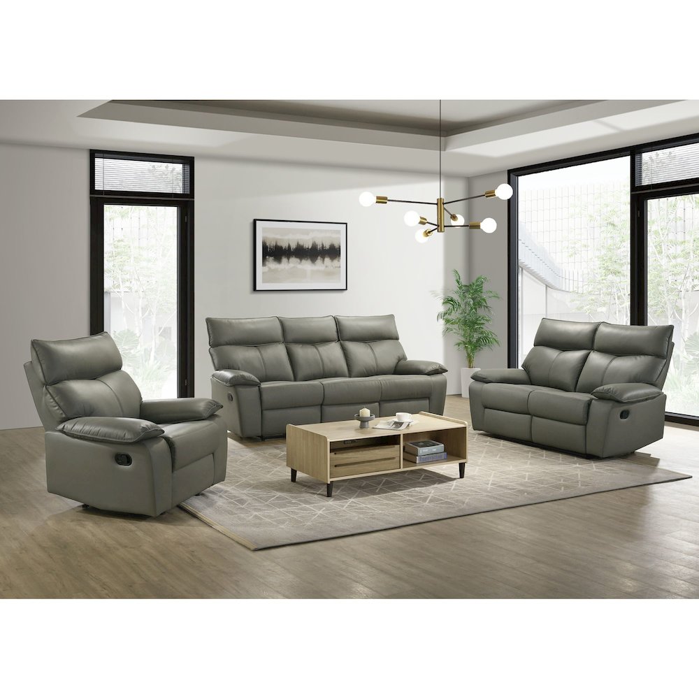 Murray Motion Recliner in Aviarah Grey. Picture 4