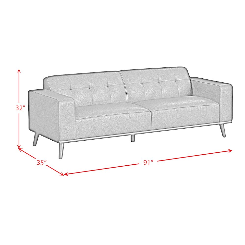 Destiny Sofa with Wood Front in Pebble Brown. Picture 7