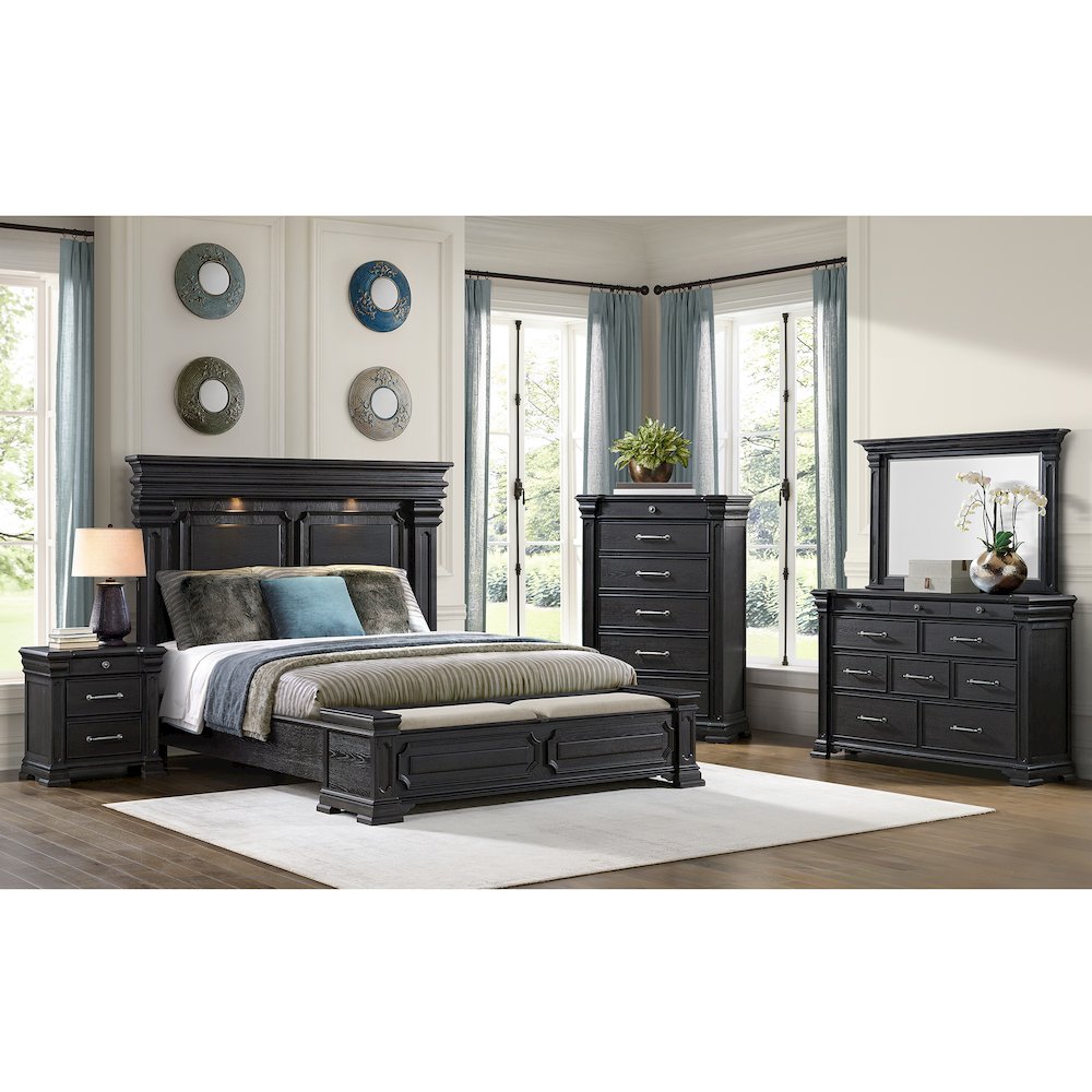 Paterson King Storage Bed in Black. Picture 2