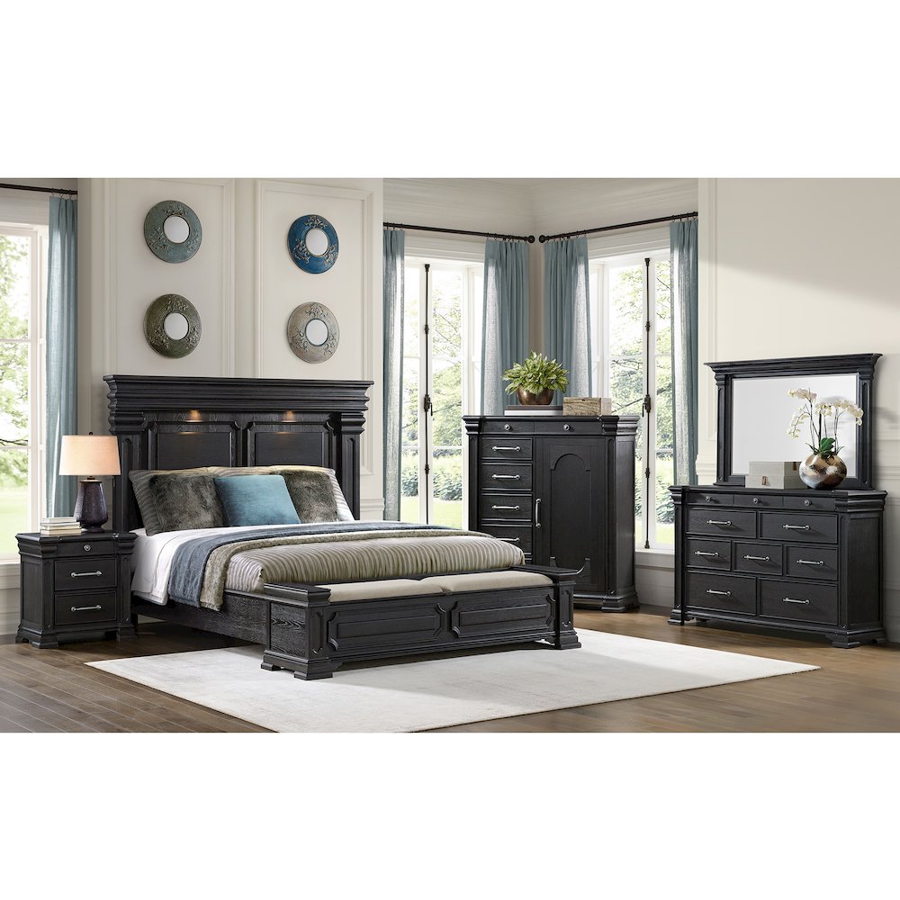 Paterson King Storage Bed in Black. Picture 3