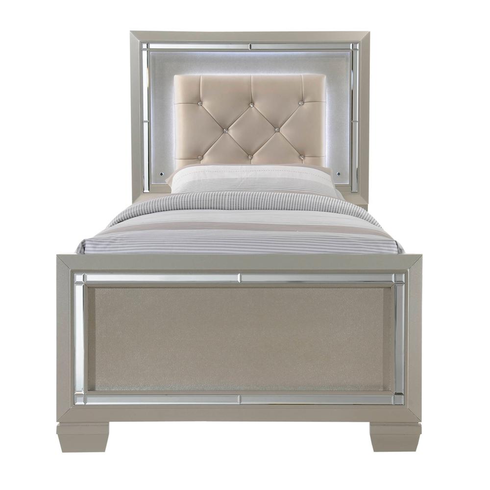 Glamour Youth Twin Platform 4PC Bedroom Set. Picture 26