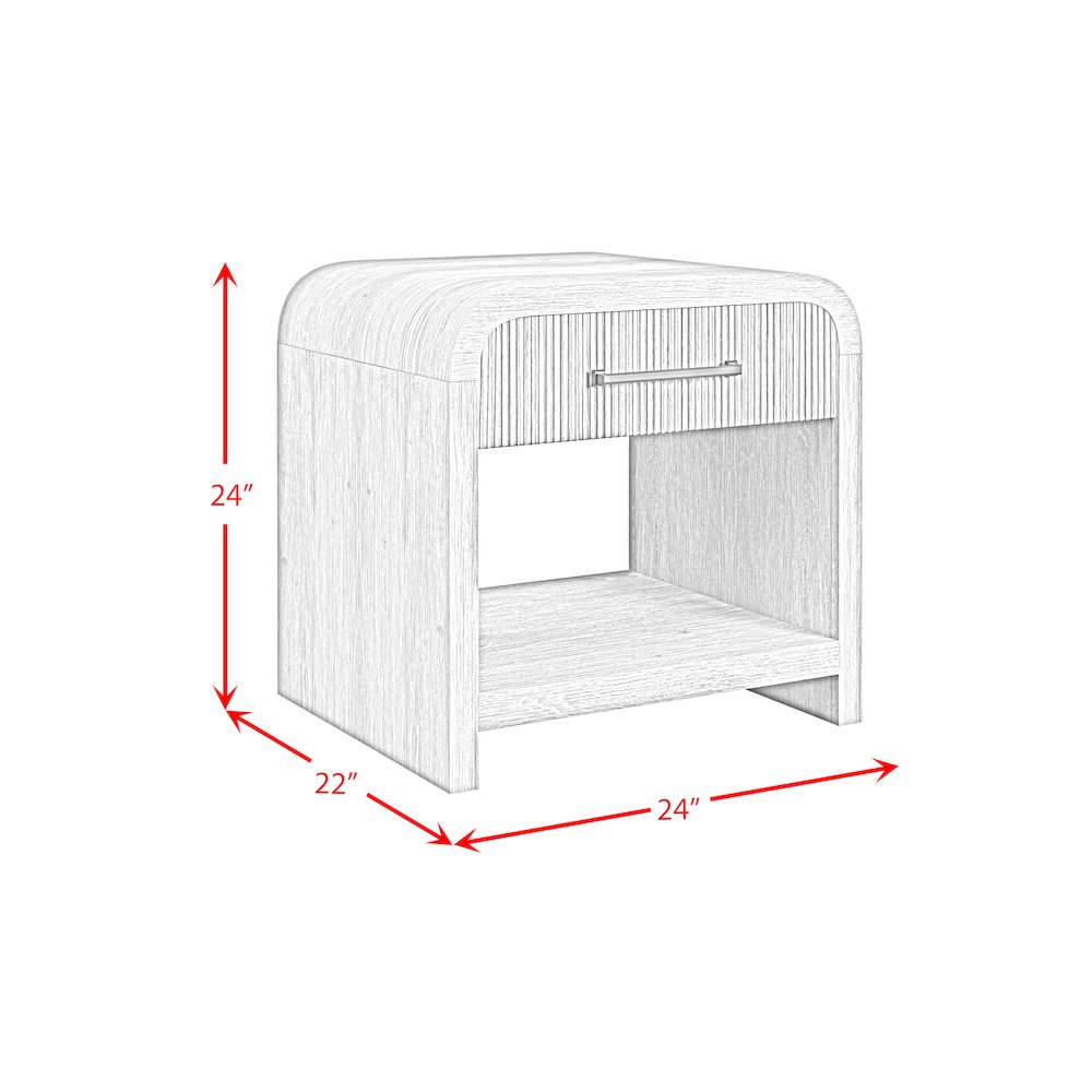 Woodridge End Table with USB in Natural. Picture 10