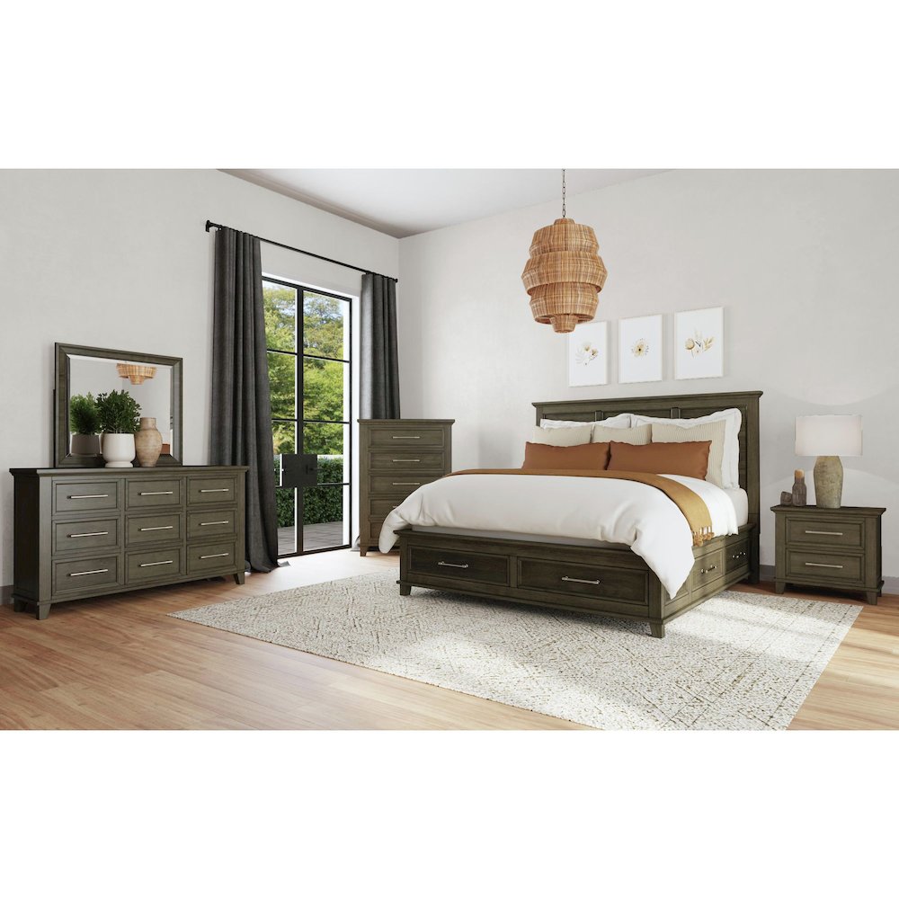 Henrik Dresser and Mirror Set in Grey. Picture 3