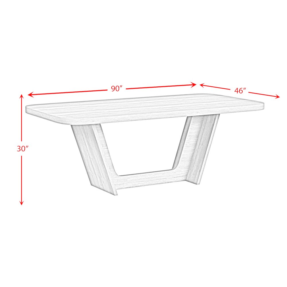 Ridgemont Rectangular Dining Table in Natural. Picture 8