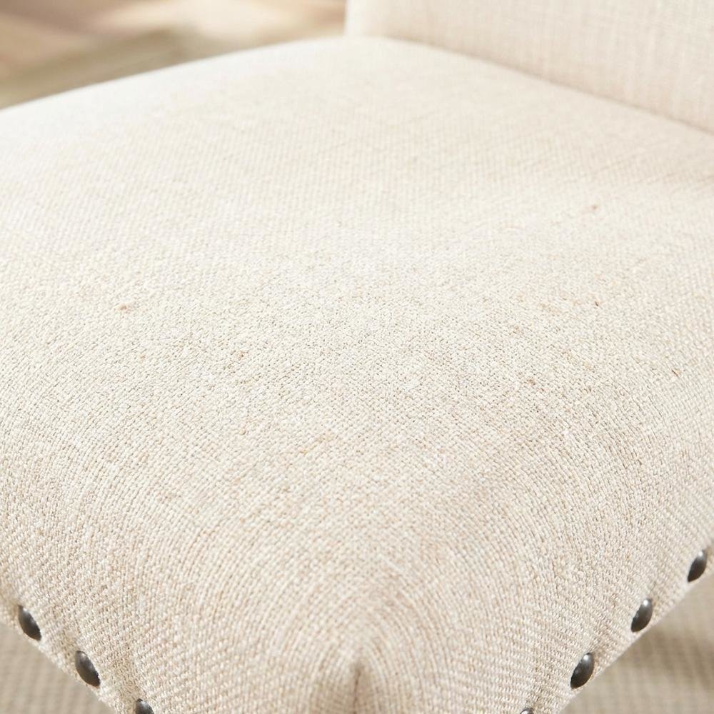 Upholstered Side Chair, Traditional Accent Dining Chair,White Set of 2. Picture 6